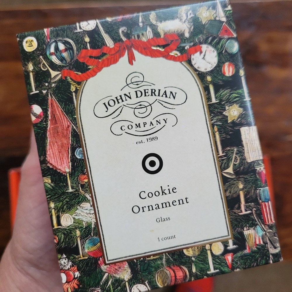 John Derian 2025 Holiday Cookie Ornament ~ Glass ~ Target ~ NIB/NWT ~ Cute! - Picture 3 of 7